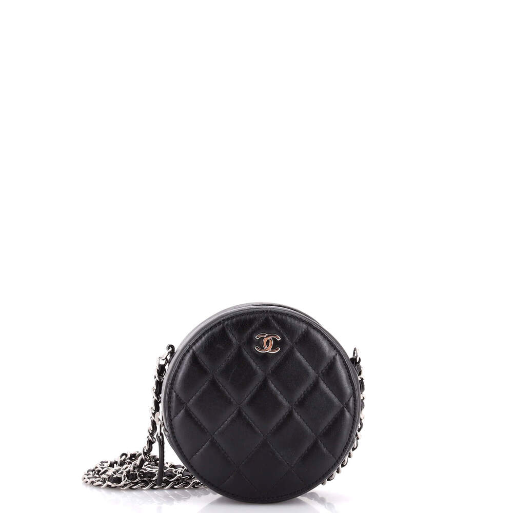 Chanel Round Clutch With Chain Quilted #263934C22B